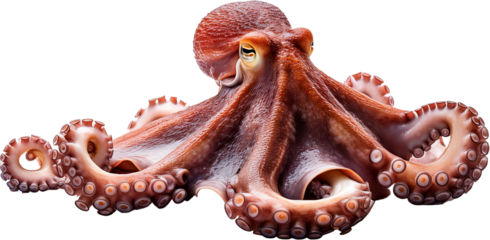 Giant Pacific Octopus Close up Underwater Life Marine Animal Cephalopod Tentacles Ocean Creature