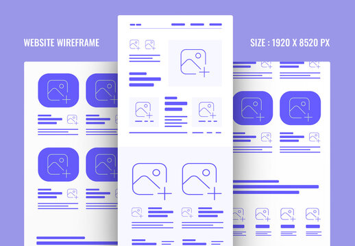 Website Wireframe Landing Page Layout