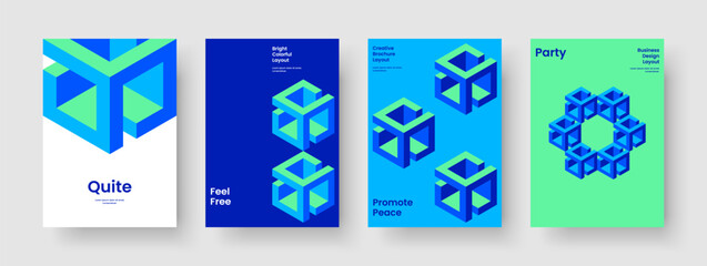 Fototapeta premium Geometric Business Presentation Layout. Isolated Brochure Design. Modern Banner Template. Background. Poster. Report. Book Cover. Flyer. Journal. Catalog. Newsletter. Notebook. Advertising