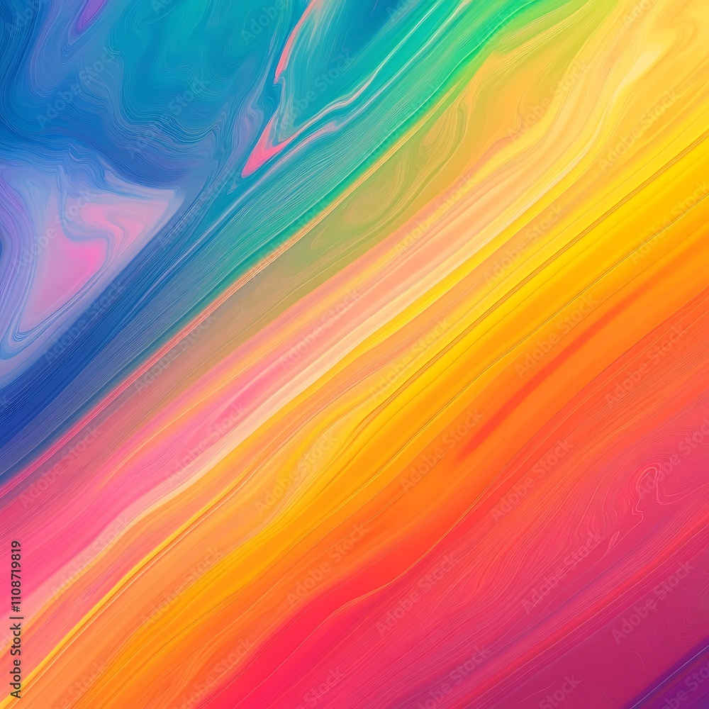 Poster abstract background with rainbow gradient, generative ai
