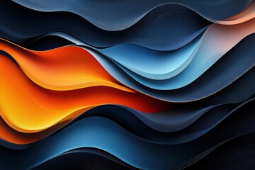 Fototapeta premium Abstract Blue and Orange Gradient Wallpaper.