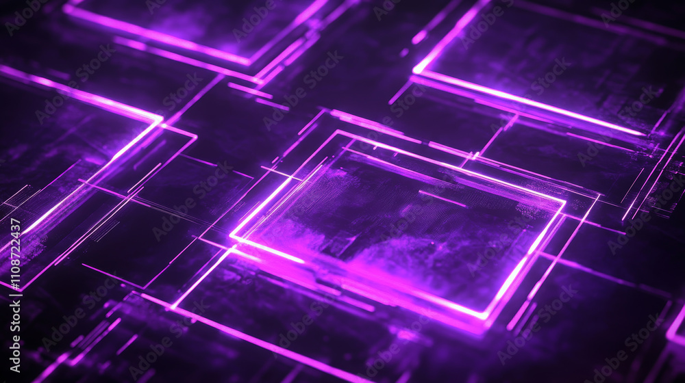 Poster purple classic frames set isolated on black background. vector realistic illustration of blank recta