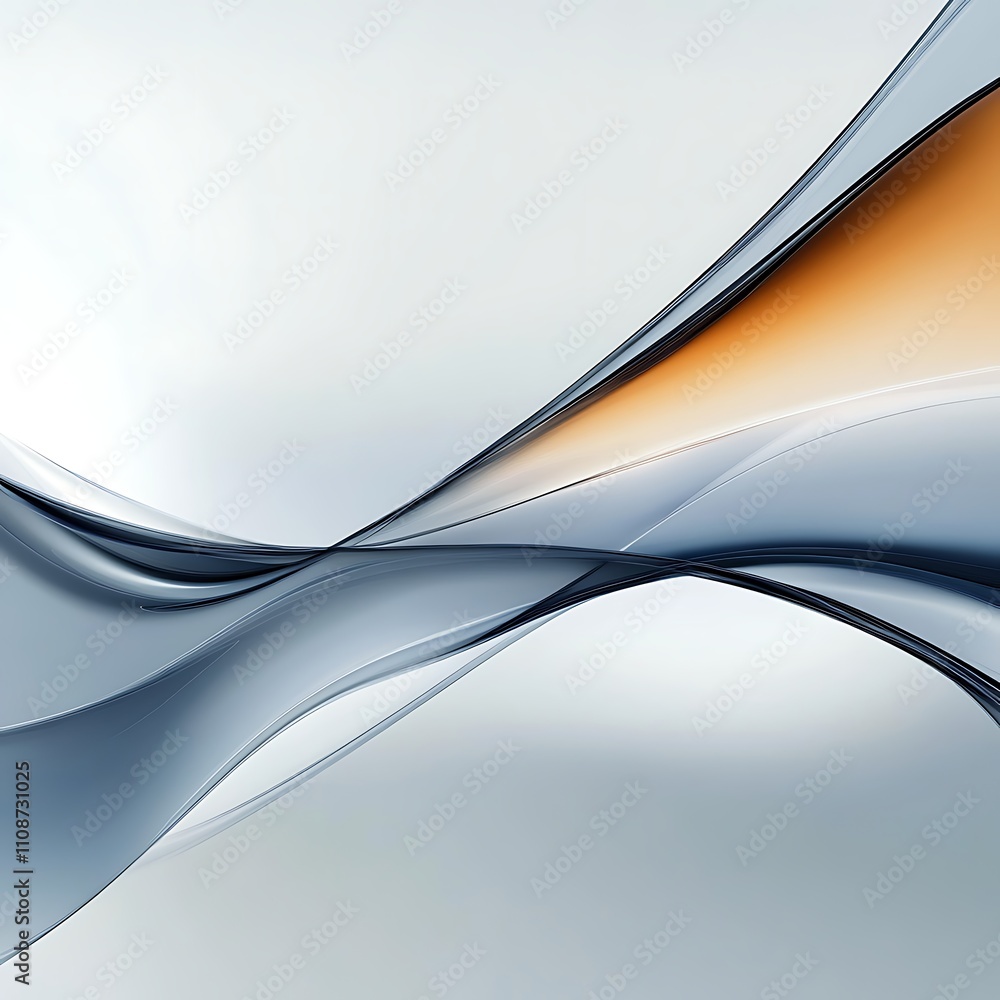 Poster abstract background with smooth lines, generative ai