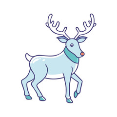reindeer vector icon, christmas vector illustration - simple illustration of areindeer, symbolizing holiday celebrations and festive spirit. christmas flat illustration.