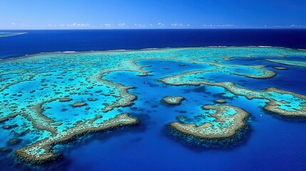 Exploring coral reefs and vibrant marine life great barrier reef aerial view nature's underwater paradise