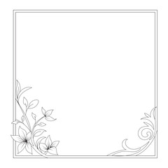 Obraz premium Ornate luxury floral frame featuring an abstract designOrnate luxury floral frame featuring an abstract design