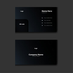 Flat modern business card design template.