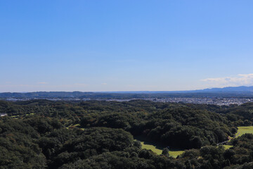 二ノ宮山からの眺望（埼玉県滑川町）