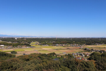 Fototapeta premium 二ノ宮山からの眺望（埼玉県滑川町）