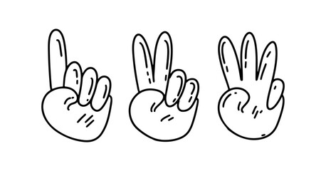Obraz premium counting emoji hands icon