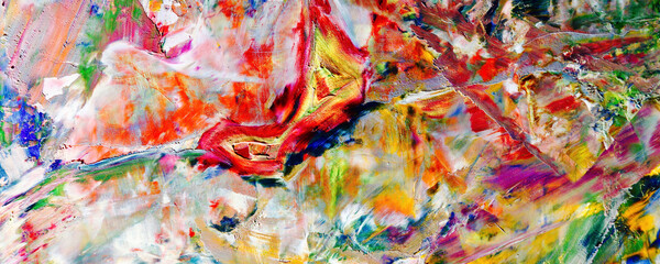 Abstract art background . Hand painting artwork on canvas 