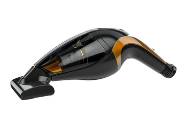 Handheld vacuum cleaner designed for efficient home cleaning tasks in a sleek modern style with black and gold accents