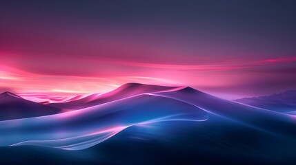 Pink and Blue Desert Landscape Underneath a Vivid Sky