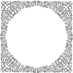abstract floral frame