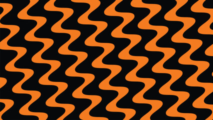 Black and orange angular stripes wave abstract background for backdrop or fabric style
