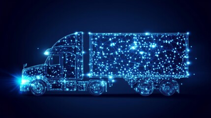 Futuristic Self-Driving Truck Concept with Light Effects