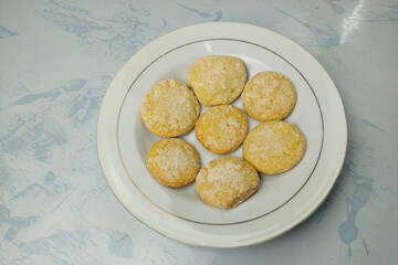 Indonesian food- typical South Sulawesi flour pastry, made from rice flour