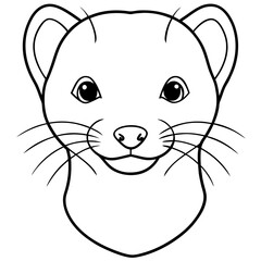 illustration of a ferret head