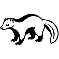 illustration of a honey badger