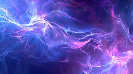 Obraz premium Abstract Purple and Blue Swirling Energy Forms