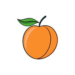 peach fruit isolated on white