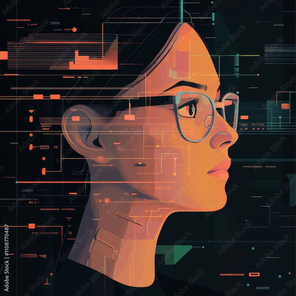 Aufkleber technological connections background vector eps10.