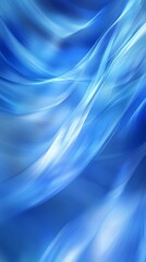 Obraz premium A mesmerizing abstract composition featuring fluid blue waves and soft curves, evoking a sense of calm serenity.