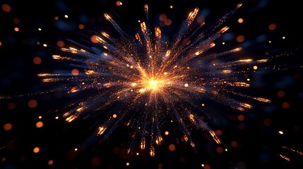 Obraz premium Nighttime fireworks festival a dynamic aerial celebration