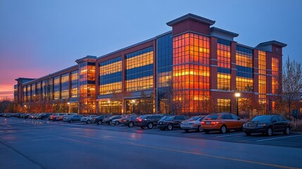Wide-angle view of mix-use development showing fire control systems