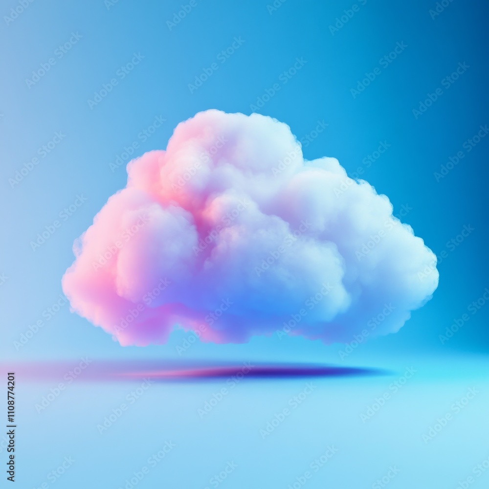 Poster cloud storage social network, sky backround, futuristic technology, data deep learning, binary ai ro