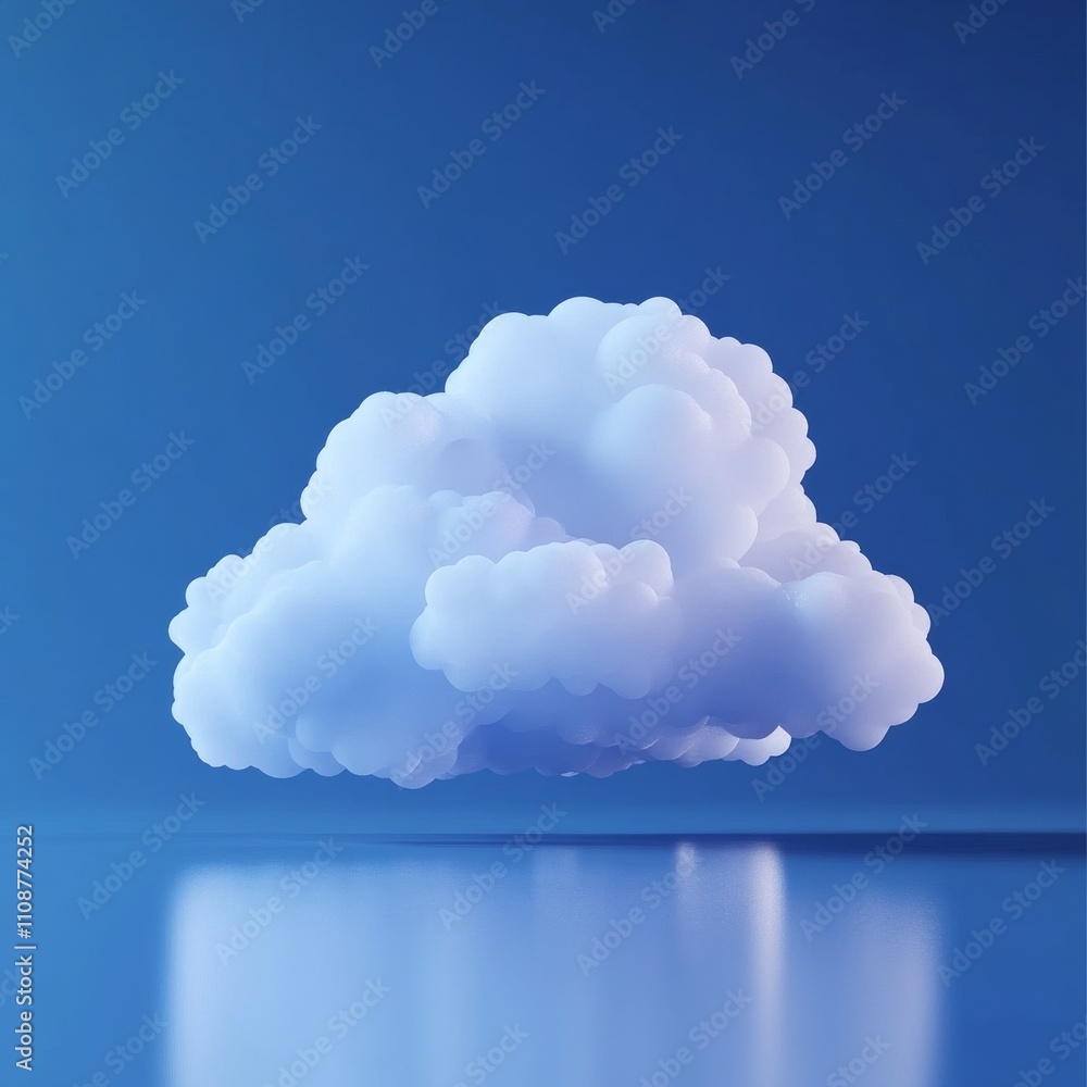 Poster cloud storage social network, sky backround, futuristic technology, data deep learning, binary ai ro