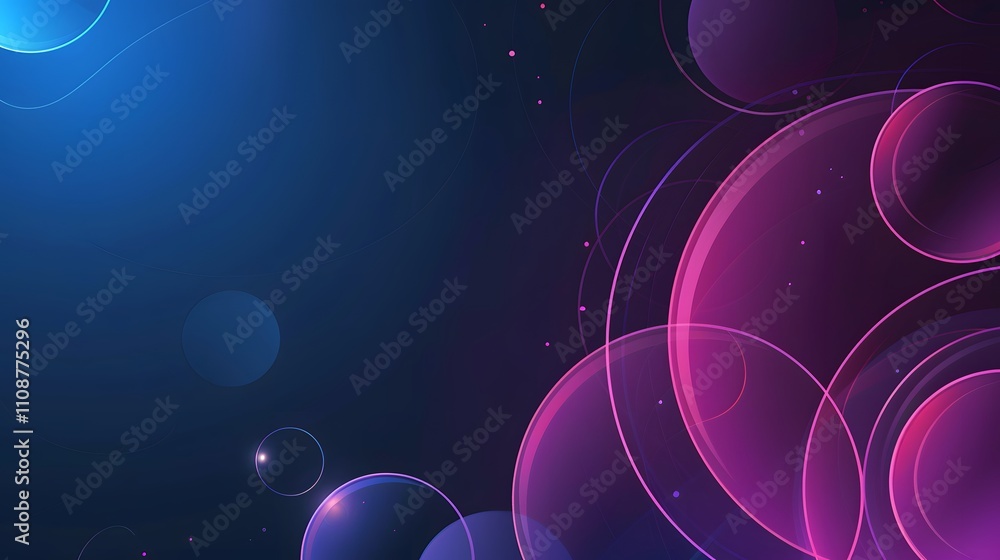 Poster abstract background with overlapping circles and lines
