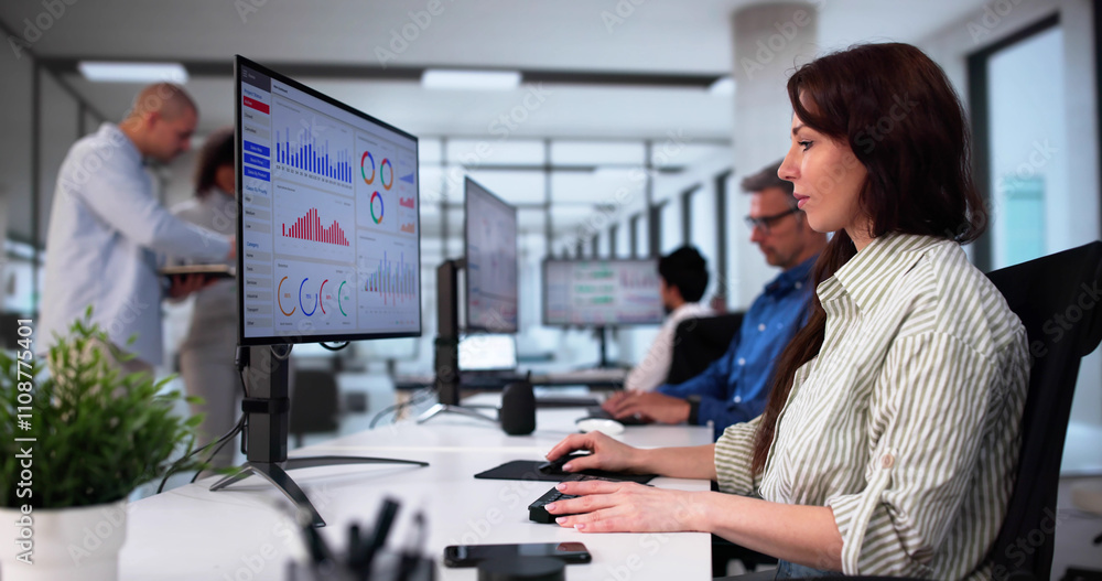 Aufkleber KPI Business Analytics Data Dashboard