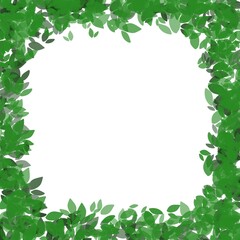 Fototapeta premium Green Leaf Template for Greeting Card Design