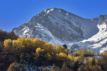 La prima neve di stagione imbianca le Montagne del Gran Sasso - Prati di Tivo - Pietracamela -...