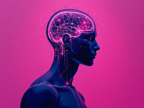 The design highlights the flow of the body and body augmentations, rendered in hyper-realistic digital art inspired by sci-fi elements.