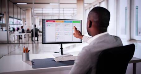 Kanban Project Management Software On Laptop