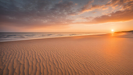 Breathtaking dunes by the North Sea during sunset, in Germany
