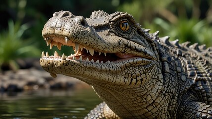 Obraz premium Alligator in River