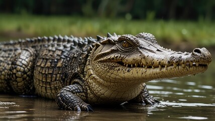 Obraz premium Alligator in River