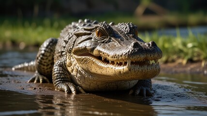 Obraz premium Alligator in River