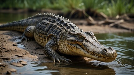 Fototapeta premium Alligator in River