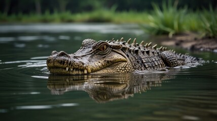 Fototapeta premium Alligator in River