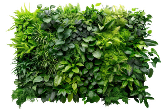 Vibrant green wall display featuring various types of lush foliage in an indoor setting