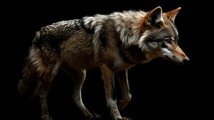 Obraz premium Wolf Photoshoot National Geographic High Resolution Studio Close-Up Wildlife Photography