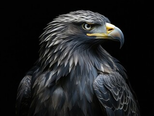 Obraz premium High-Resolution Nature Photography Majestic Eagle in Focus with Dramatic Lighting