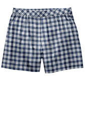 3d illustration plaid twill check short for men with brush finish