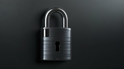 Fototapeta premium lock and key on black. Genrative..ai