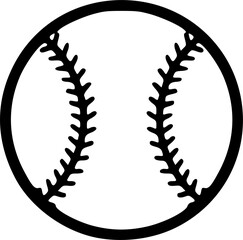 Baseball icon isolated on white background
