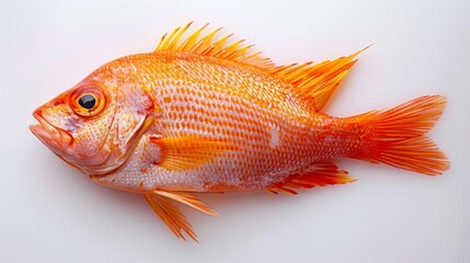 Fototapeta premium New Year's fish menu Isolated on a white background. It is a symbol of abundance.